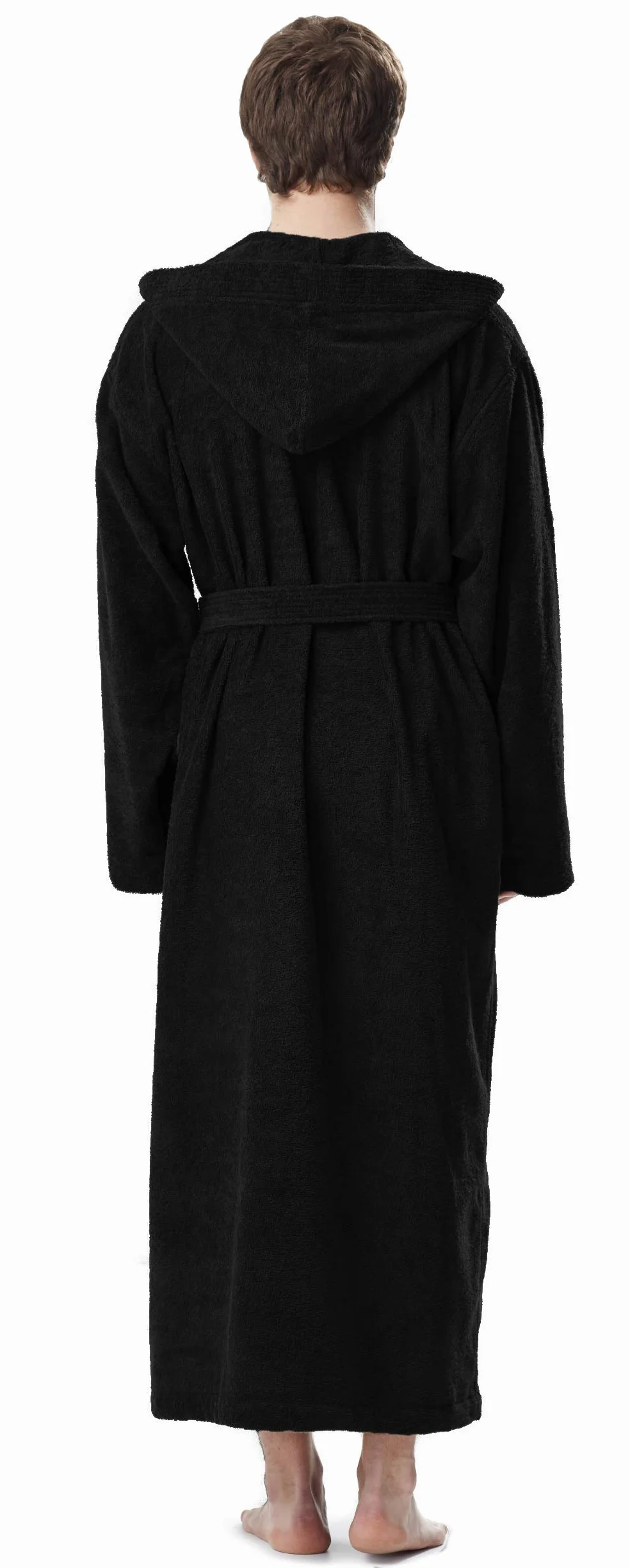 Męski szlafrok z kapturem | ekstra długi | frotte z 100% bawełny | Z certyfikatem OEKO-TEX®
