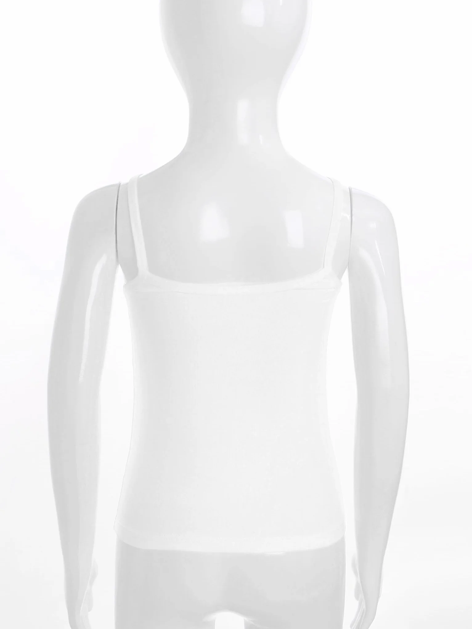 Jugaoge Dziewczęcy letni tank top z ramiączkami Basic jednokolorowe podkoszulki bawełniane koszule podkoszulki podkoszulki podkoszulki podkoszulek