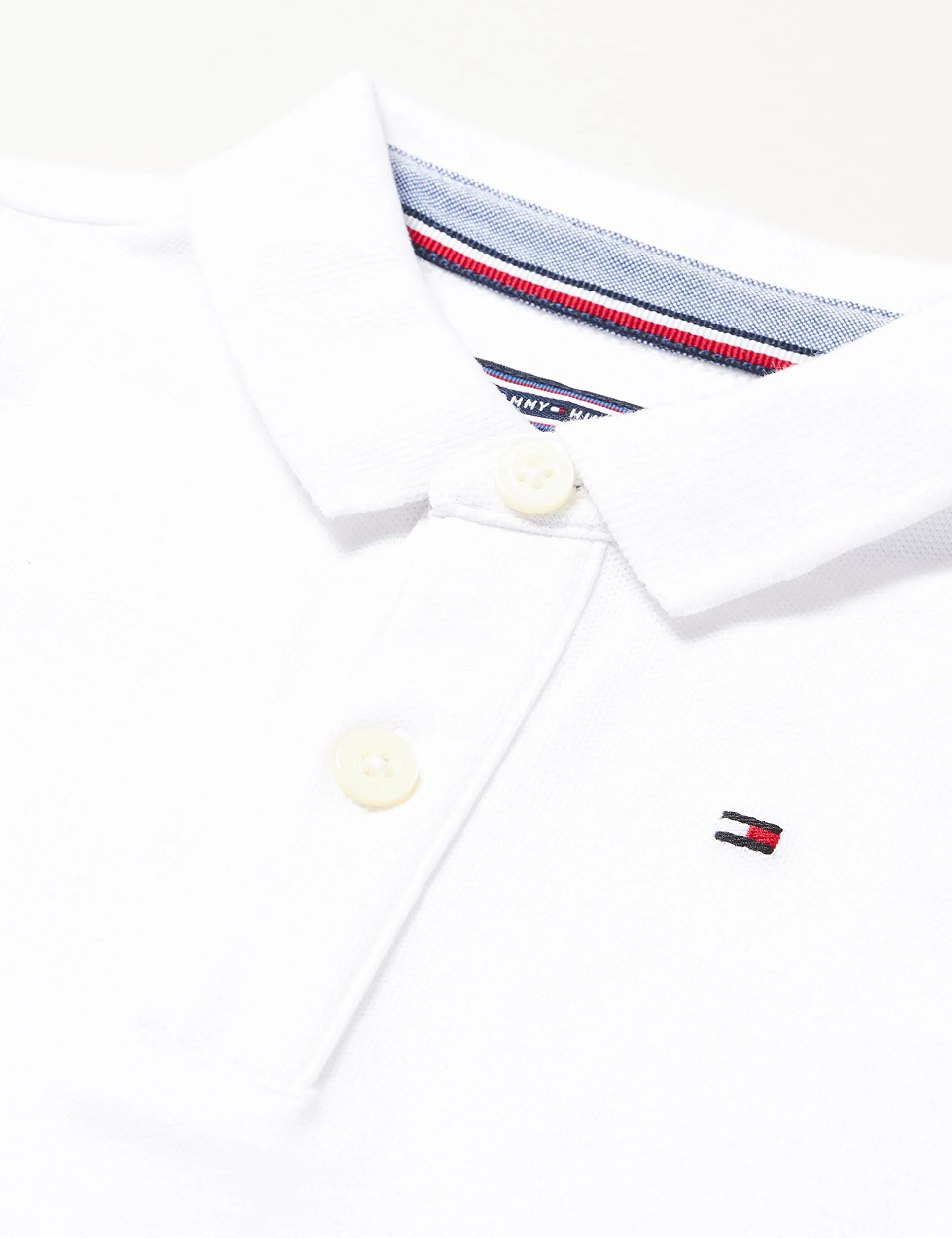 Tommy Hilfiger Chłopięce koszulki polo z krótkim rękawem, biały (Bright White), 8 lat