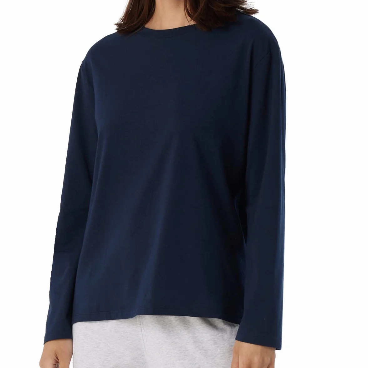 Schiesser Damen Schlafshirt langarm Baumwolle - Mix + Relax