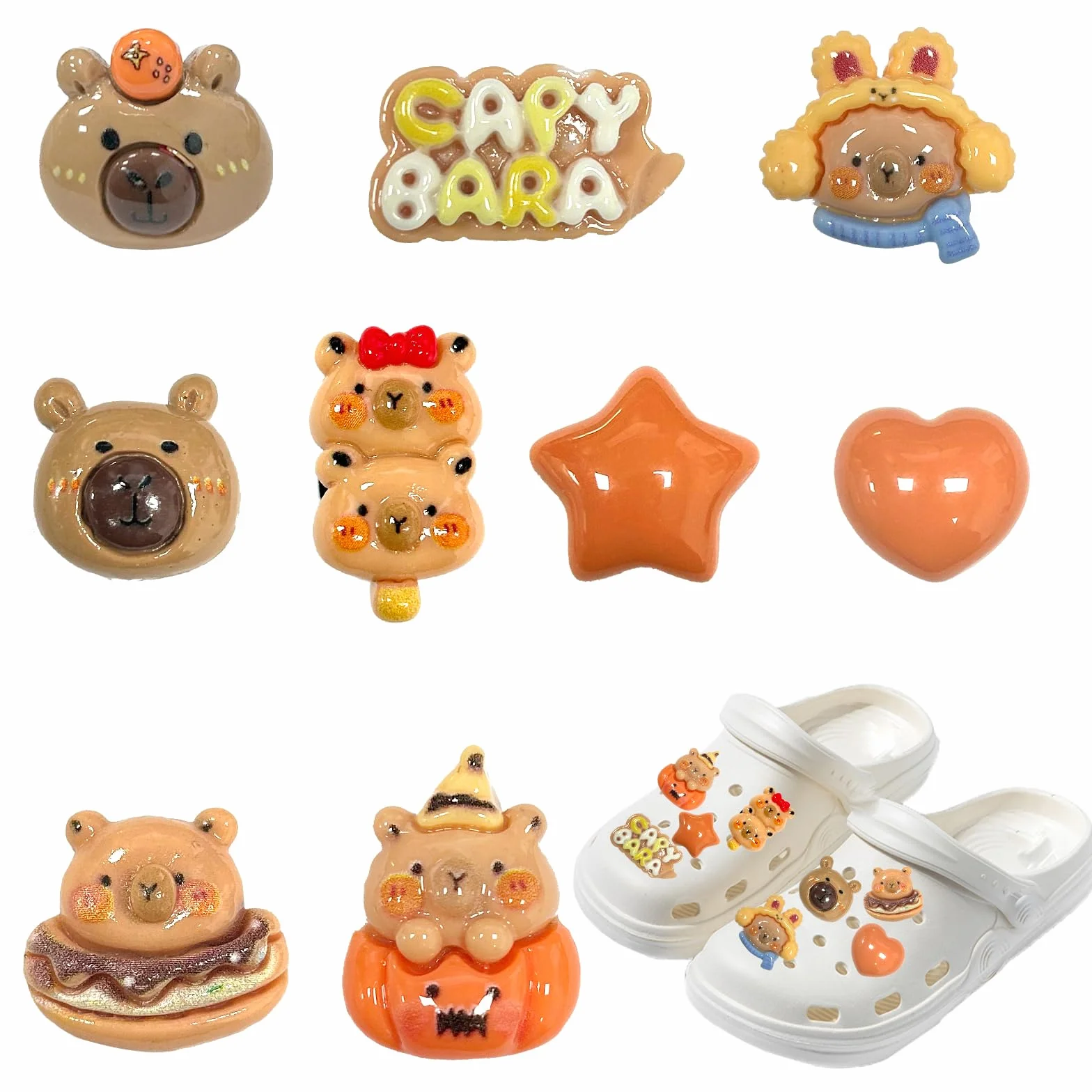 Capybara Zawieszki do Butów, Kapibary Charmsy do Butów, Capybara Charms, Kapibara Dekoracja Butów, Kapibara Dekoracja Butów Zawieszki Akcesoria Szpilki Prezenty, do Dekoracji Chodaków