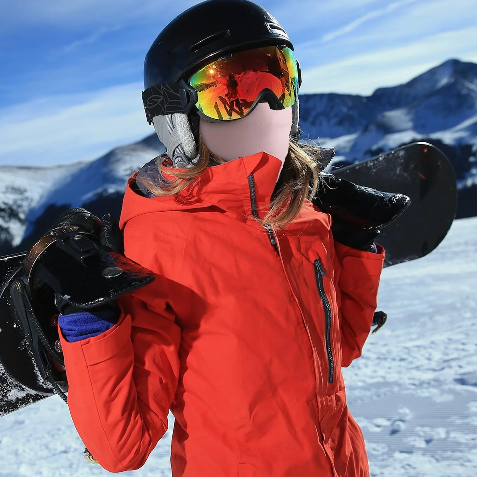 Kominiarka narciarska, kominiarka narciarska, dla mężczyzn/kobiet, dzieci, na zimę, jesień, wiatroszczelna kominiarka motocyklowa na narty, snowboard, rower, Rosa, L-4XL