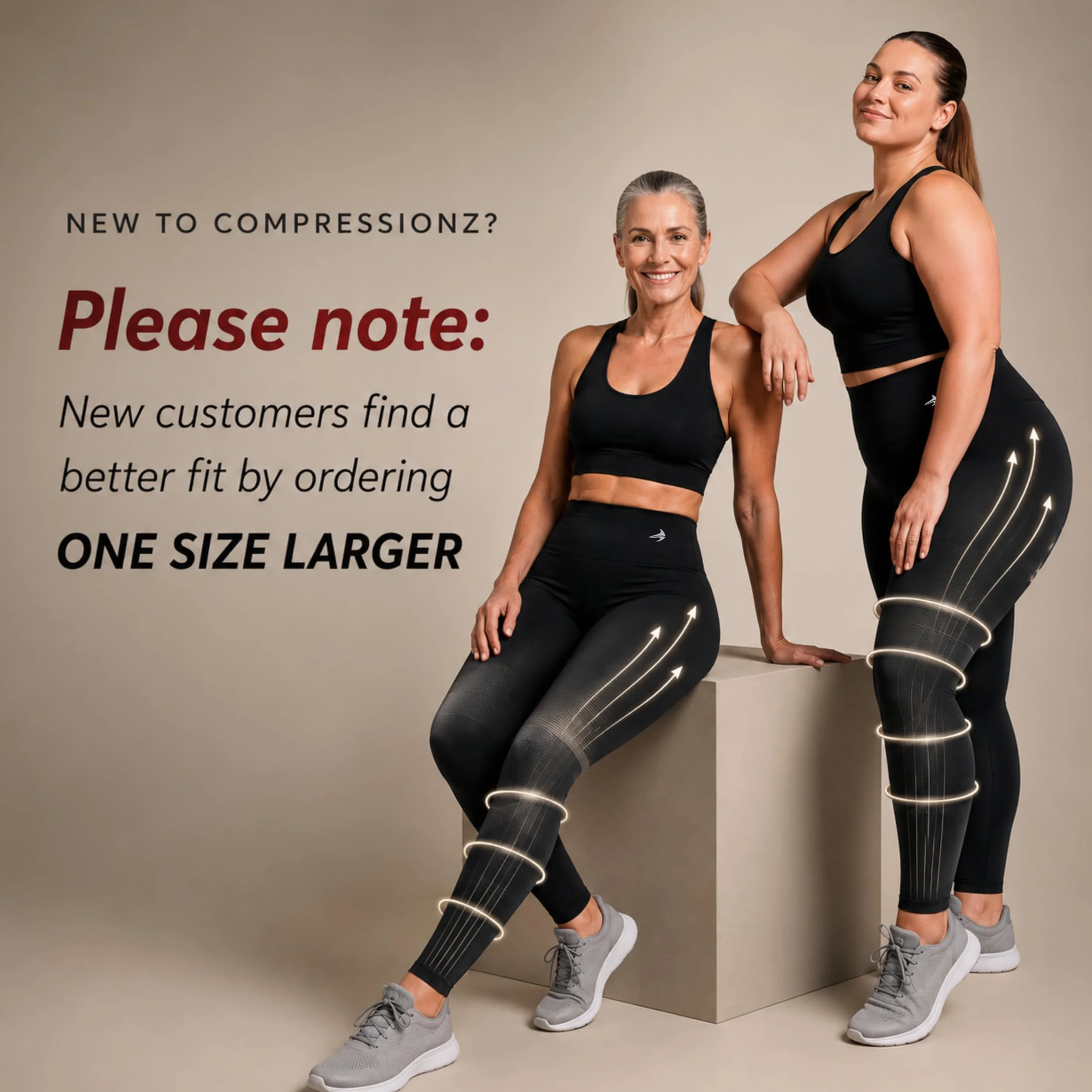 CompressionZ Legginsy kompresyjne dla kobiet, wysoki stan, kontrola brzucha – idealne do ćwiczeń, pilatesu, podróży, jogi i treningów