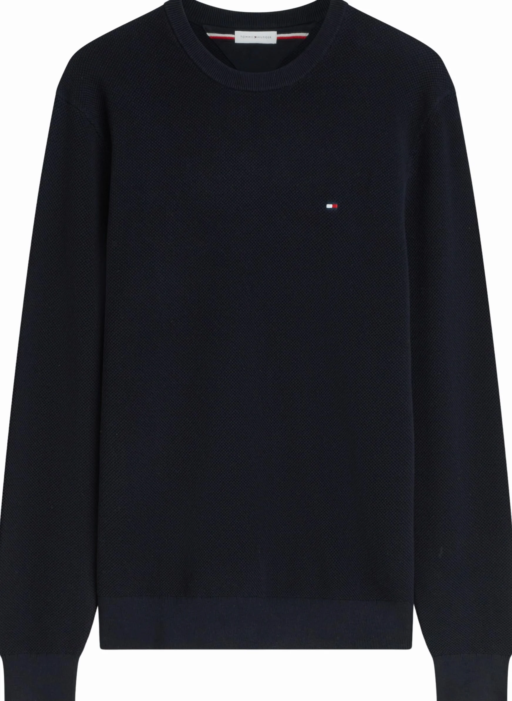 Tommy Hilfiger Męski sweter Essential Structure Crew Neck MW0MW36347, niebieski, L, Niebieski (pustynne niebo), L
