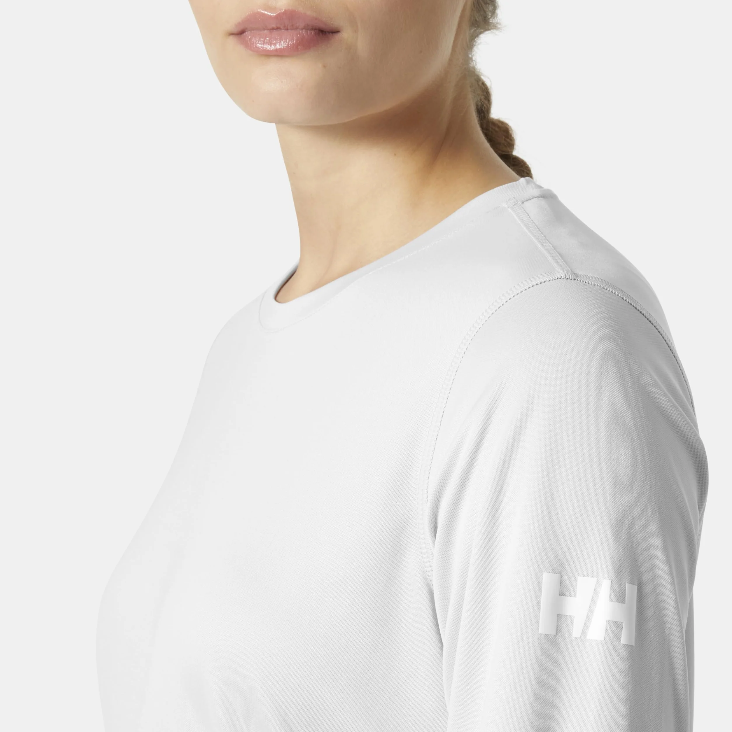 Helly Hansen Damskie W HH Tech Crew LS 2.0, szara mgła, XS