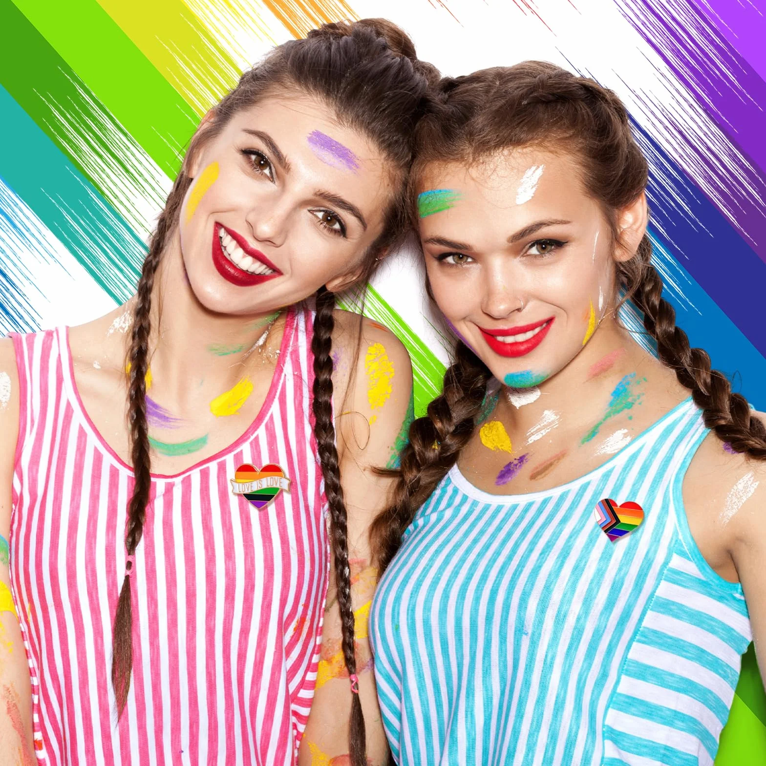 Zestaw 8 pinów Pride Pins, LGBTQ+ Rainbow Progress Flag Enamel Pin, LGBT Jewelry do plecaków, smyczy i akcesoriów