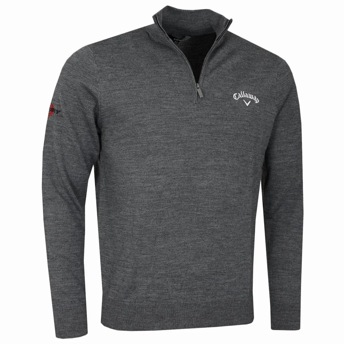 Callaway sweter Mężczyźni 1/4 Zip Blend Merino Sweater