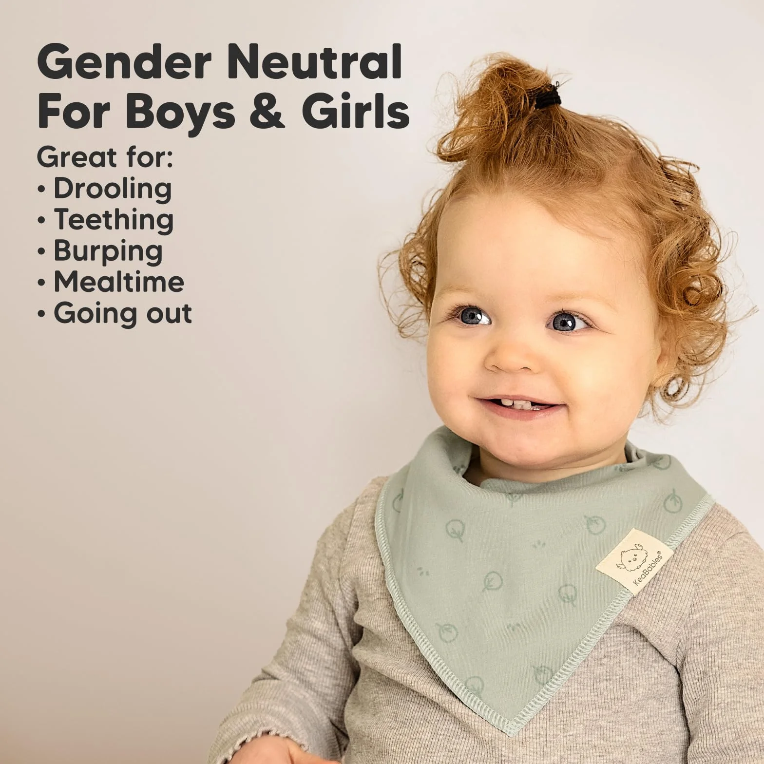 KeaBabies Zestaw 8 trójkątnych chusteczek dla niemowląt Chłopiec, Dziewczynka - Unisex śliniaki, Super chłonne chusty dziecięce, śliniaczki dziecięce z bawełny organicznej, bandany dla niemowląt