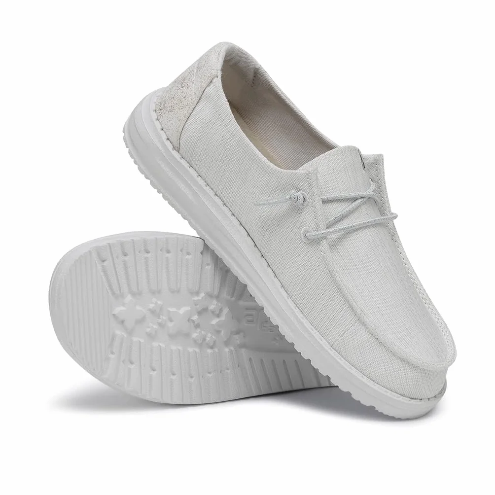 Hey Dude Wendy Youth Glitter Moccasin, Cloud Dust, 33 EU, Cloud Dust, 33 EU
