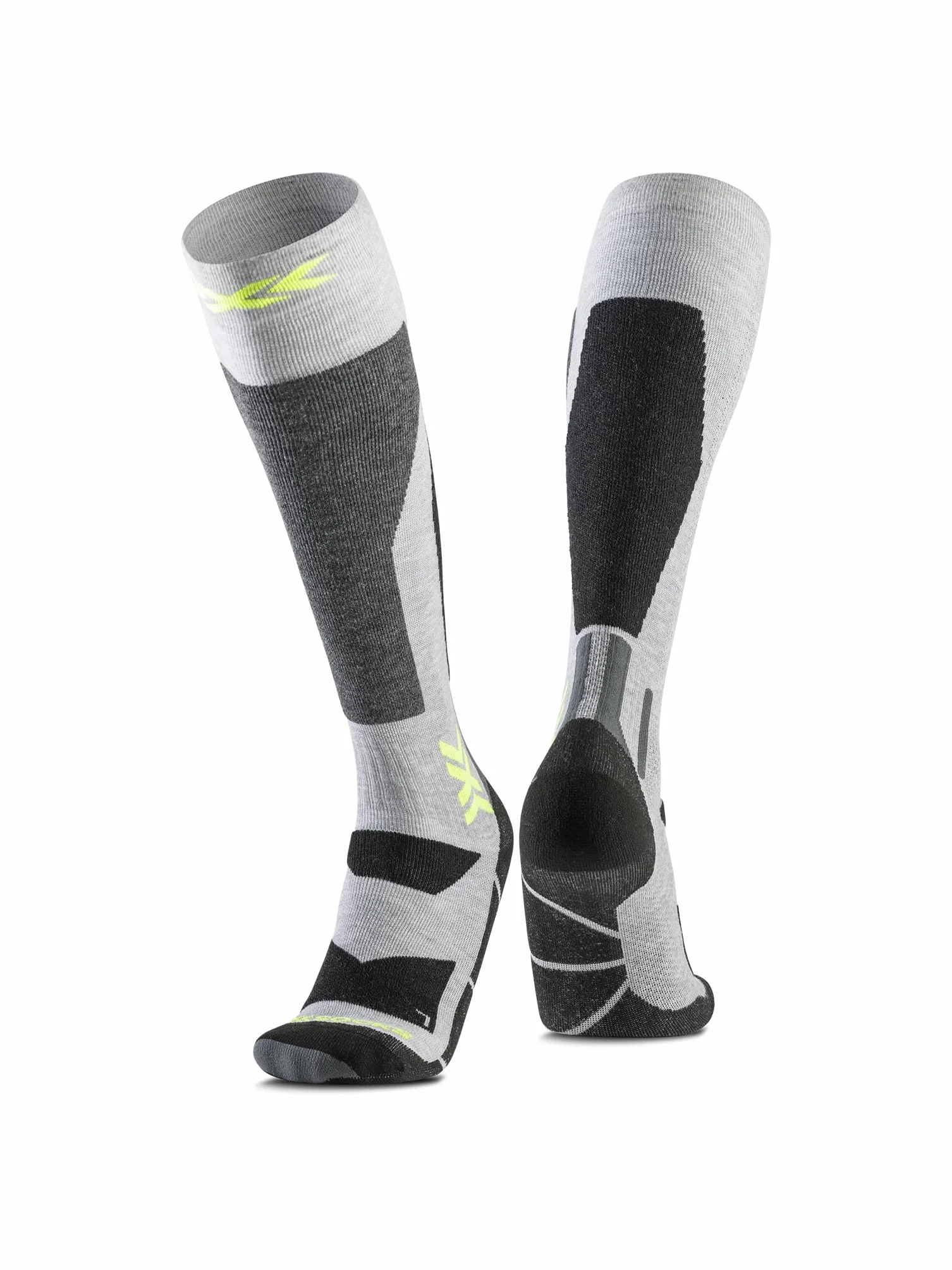 X-Socks Snowboard Discover OTC - wysokowydajne skarpety snowboardowe z bandażem O-Ring - najwyższy komfort i wsparcie podczas jazdy na snowboardzie - Sage Green/English Lawn, 35-38