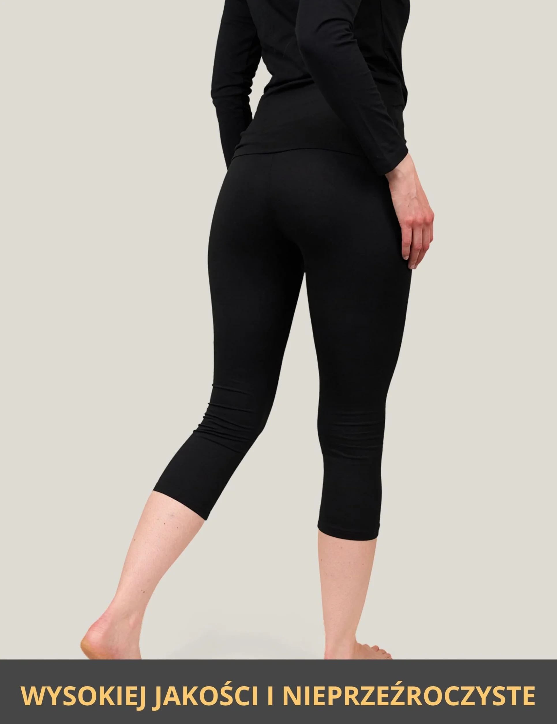 Basic Treasure 1 para legginsów Capri Damen 3/4, wysoka talia Fitnesshose Gym 3/4, 95% Baumwolle, Kurze Legginsy, Blickdichte Yogahose ¾