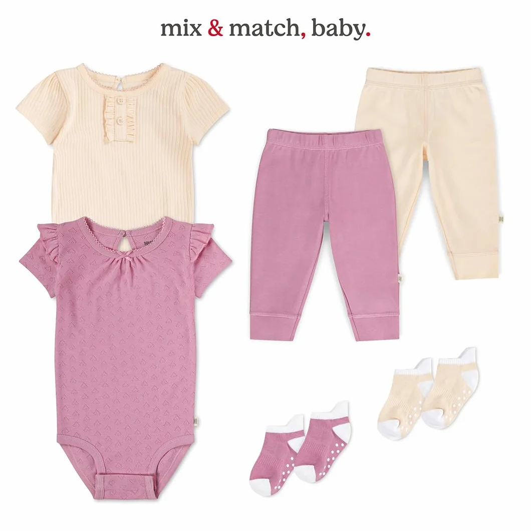Huggies Little Hugs Zestaw bielizny dla dziewczynek (5 sztuk), różowy/szary/beżowy, 12 miesięcy