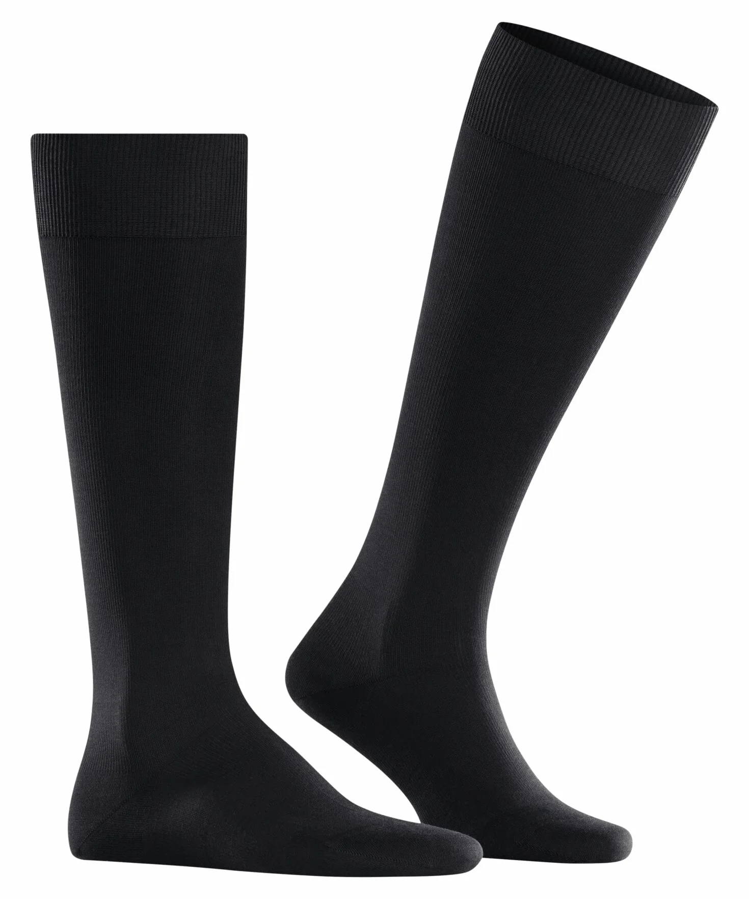 FALKE Mężczyźni Podkolanówki Energizing Cotton M Kh Bawełna kompresyjne 1 Para, Czarny Black 3000, 43-44