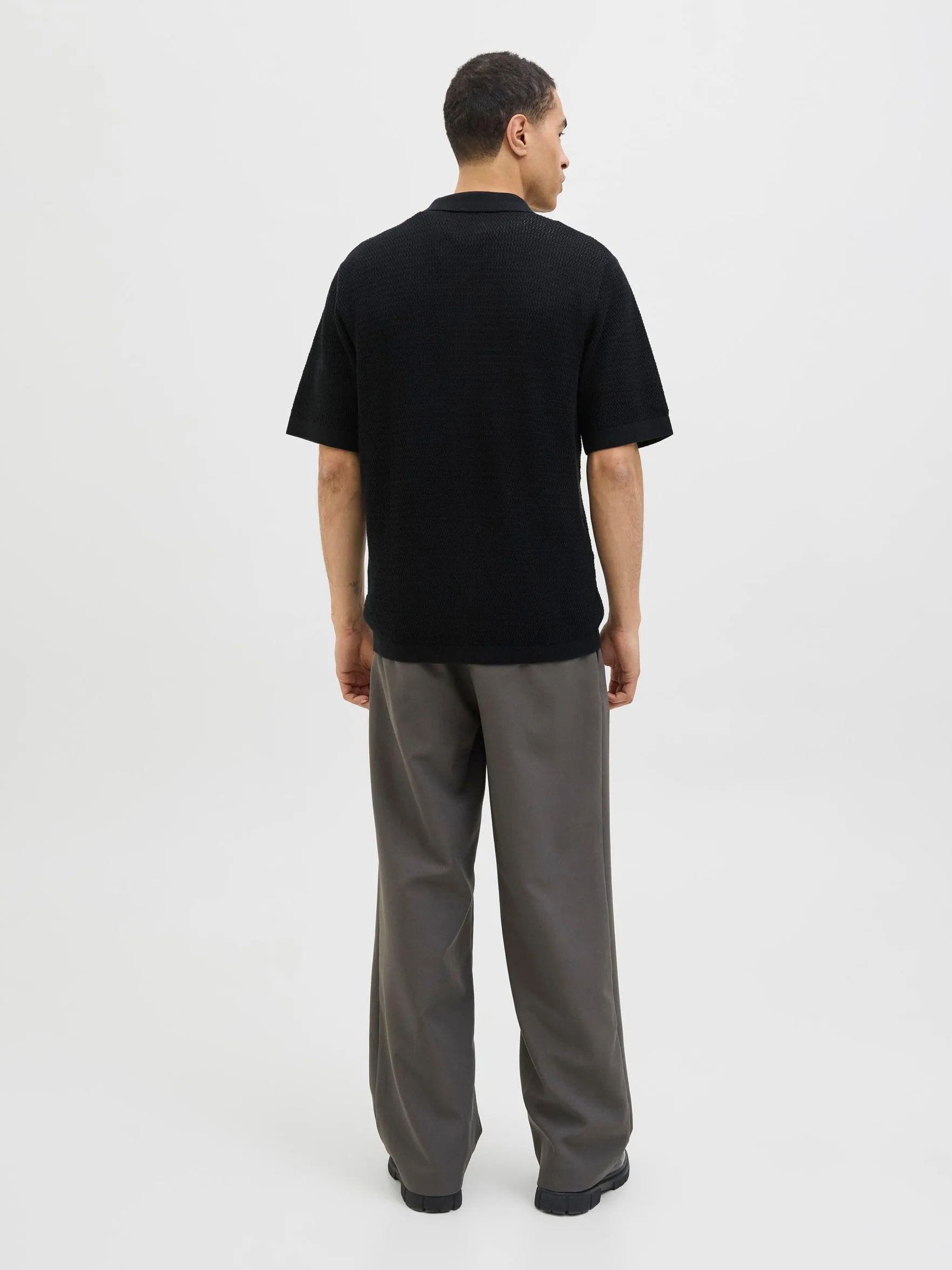 JACK & JONES Jprblajones Knit Polo Ss męska koszulka polo, czarny, M