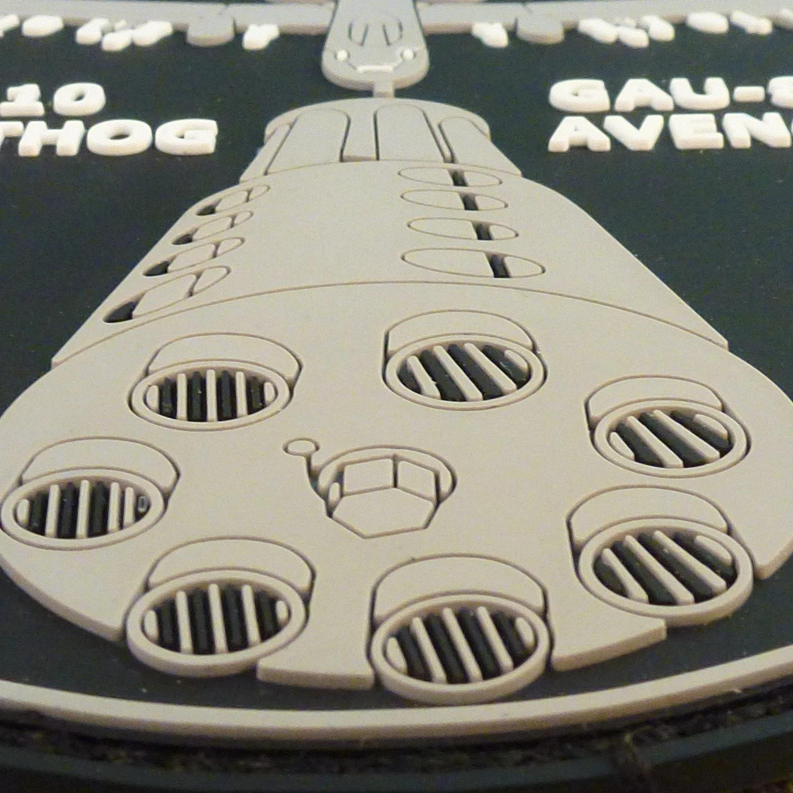 LEGEEON Peace Through Superior Firepower A-10 Warthog GAU-8/A Avenger Morale PVC Rubber 3D Hook&Loop Patch