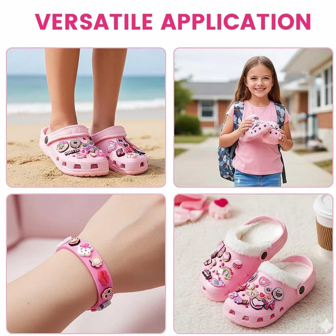 Akcesoria do Crocs - 50 sztuk - Broszka do chodaków sanitarnych - Ozdoby na buty - Szpilki Charms Shoe Charms - Kobiety Mężczyźni Dzieci - Opieka zdrowotna - Praca Fryzjer