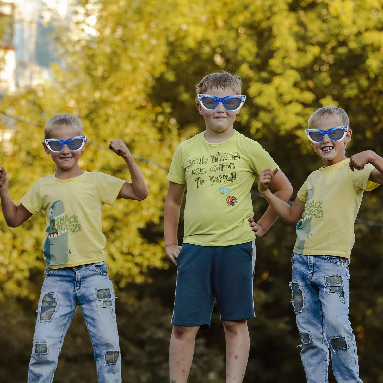 4 sztuki dziecięcych okularów przeciwsłonecznych, płatki śniegu, okrągłe, ochrona przed promieniowaniem UV, cień retro, słonecznik, zabawne okulary przeciwsłoneczne dla dzieci, hawajskie plażowe na urlop., niebieski, 121*42MM