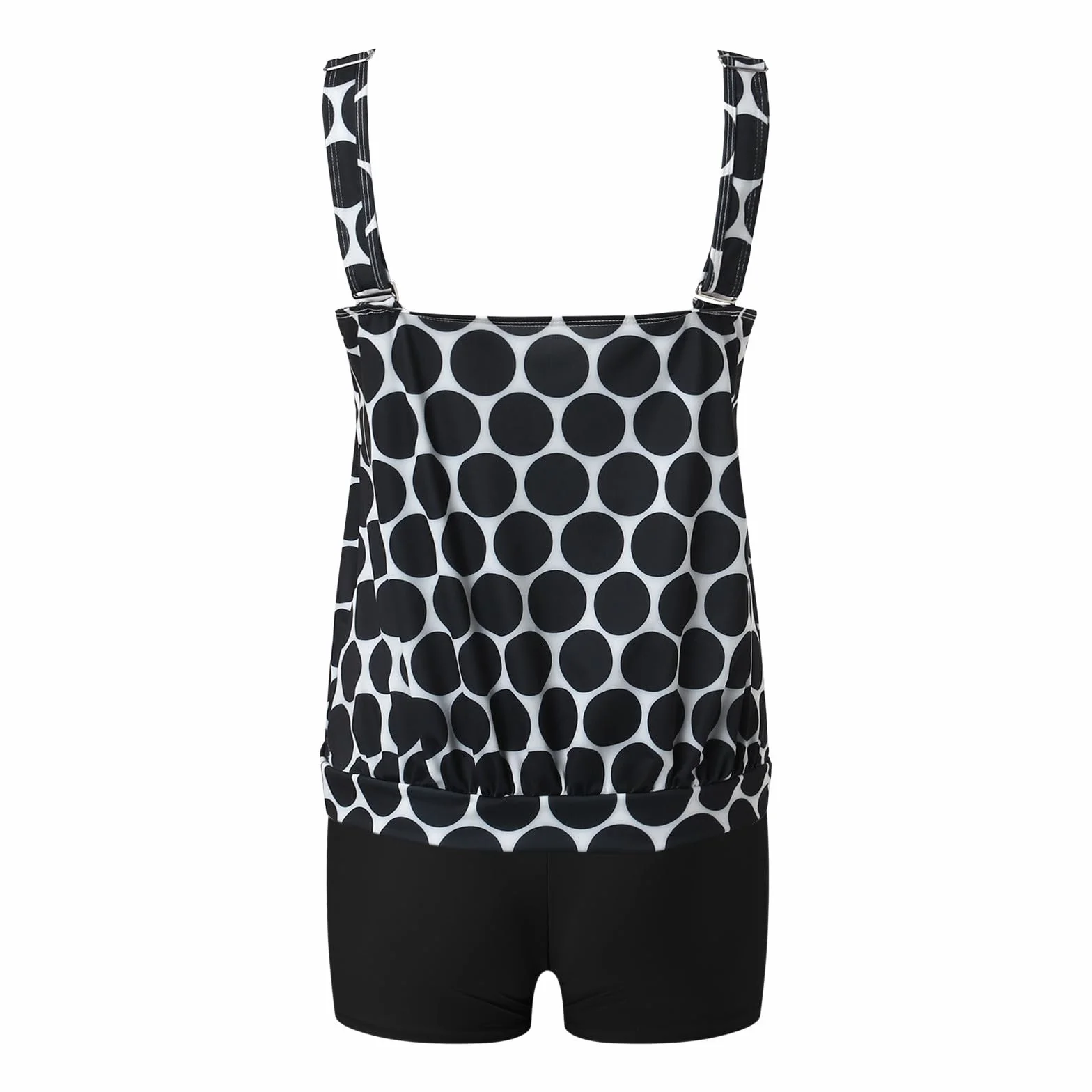 Generisch Tankini damski dwuczęściowy kostium kąpielowy, duże rozmiary, wysoka talia, tankini, zestaw, elegancki letni strój kąpielowy, plaża, dwuczęściowy, z górną częścią i szortami kąpielowymi