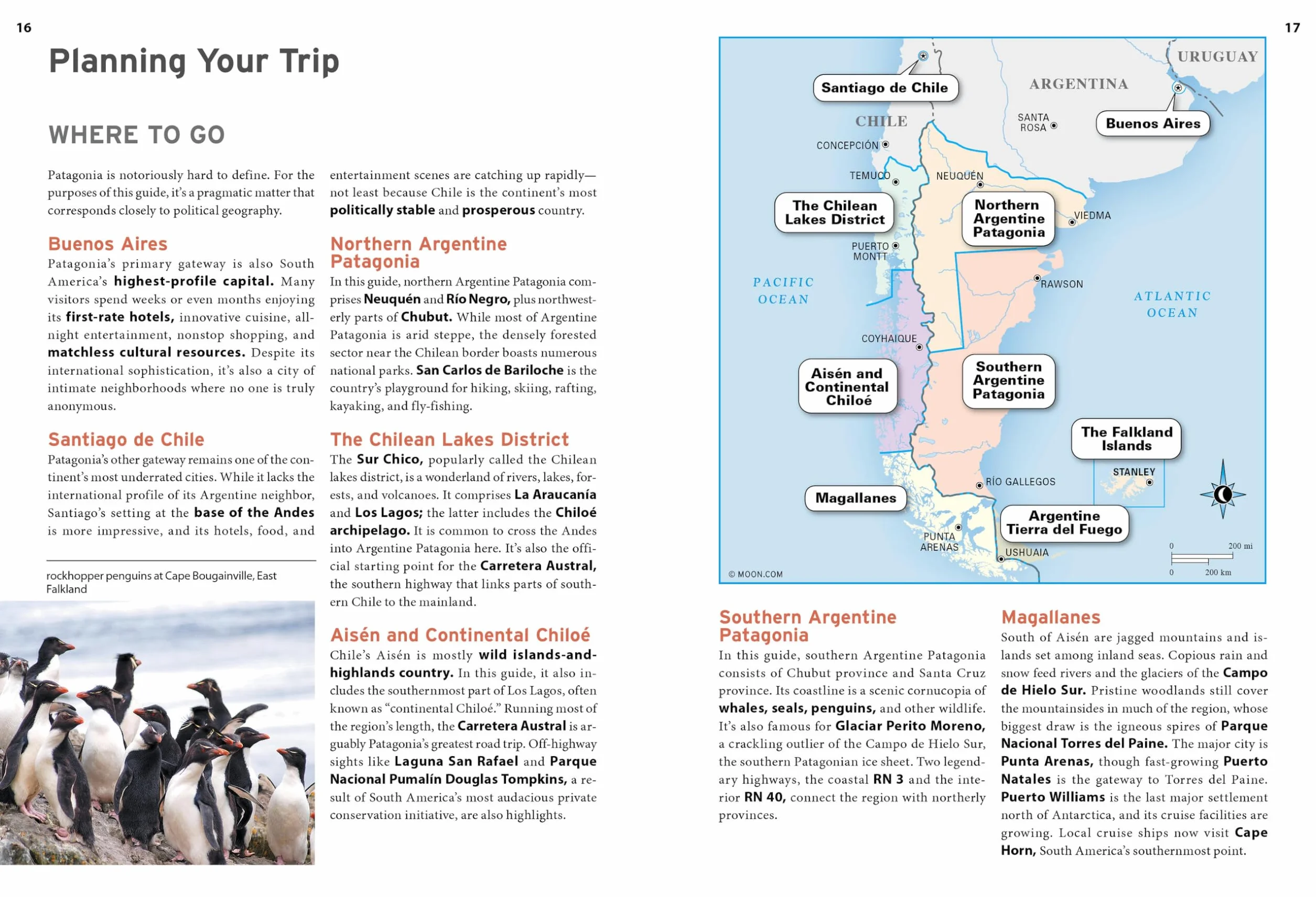 Moon Patagonia: With National Parks in Argentina & Chile: Fjords, Glaciers, Road Trips