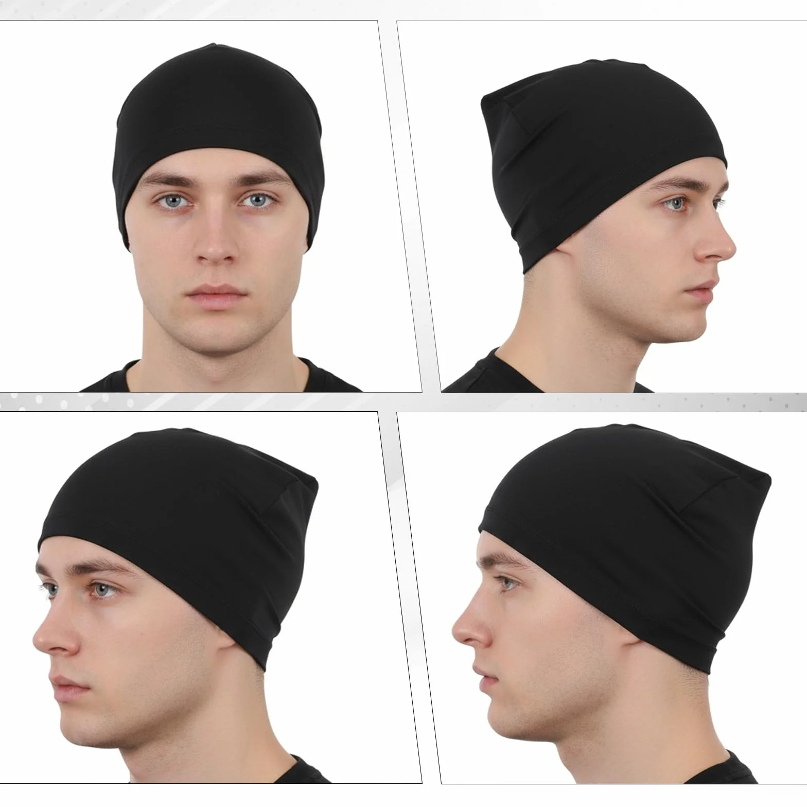 Miękka czapka do spania, męska czapka z czaszką, oddychająca bawełniana czapka męska, pod kask rowerowy, czapka z czaszką, do jazdy na rowerze, biegania, wspinaczki górskiej, jazdy na motocyklu