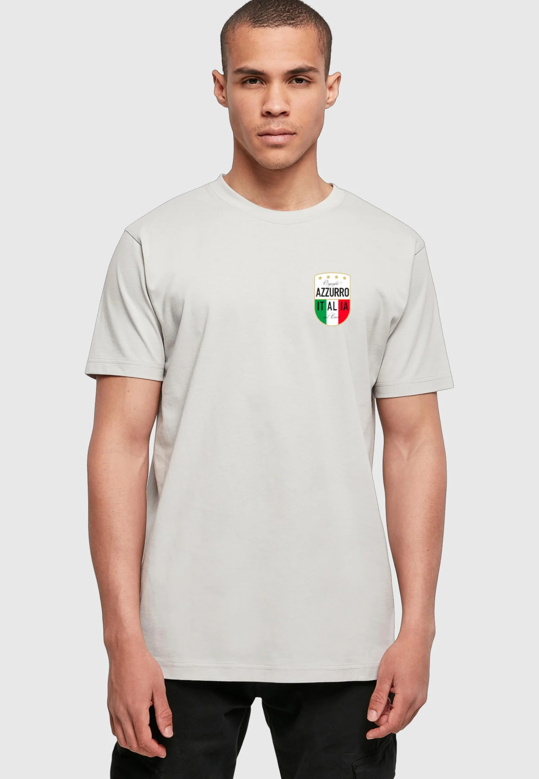 Mister Tee Koszulka Mężczyźni Mt3315-azurro Italia Crest Tee (1 w zestawie)