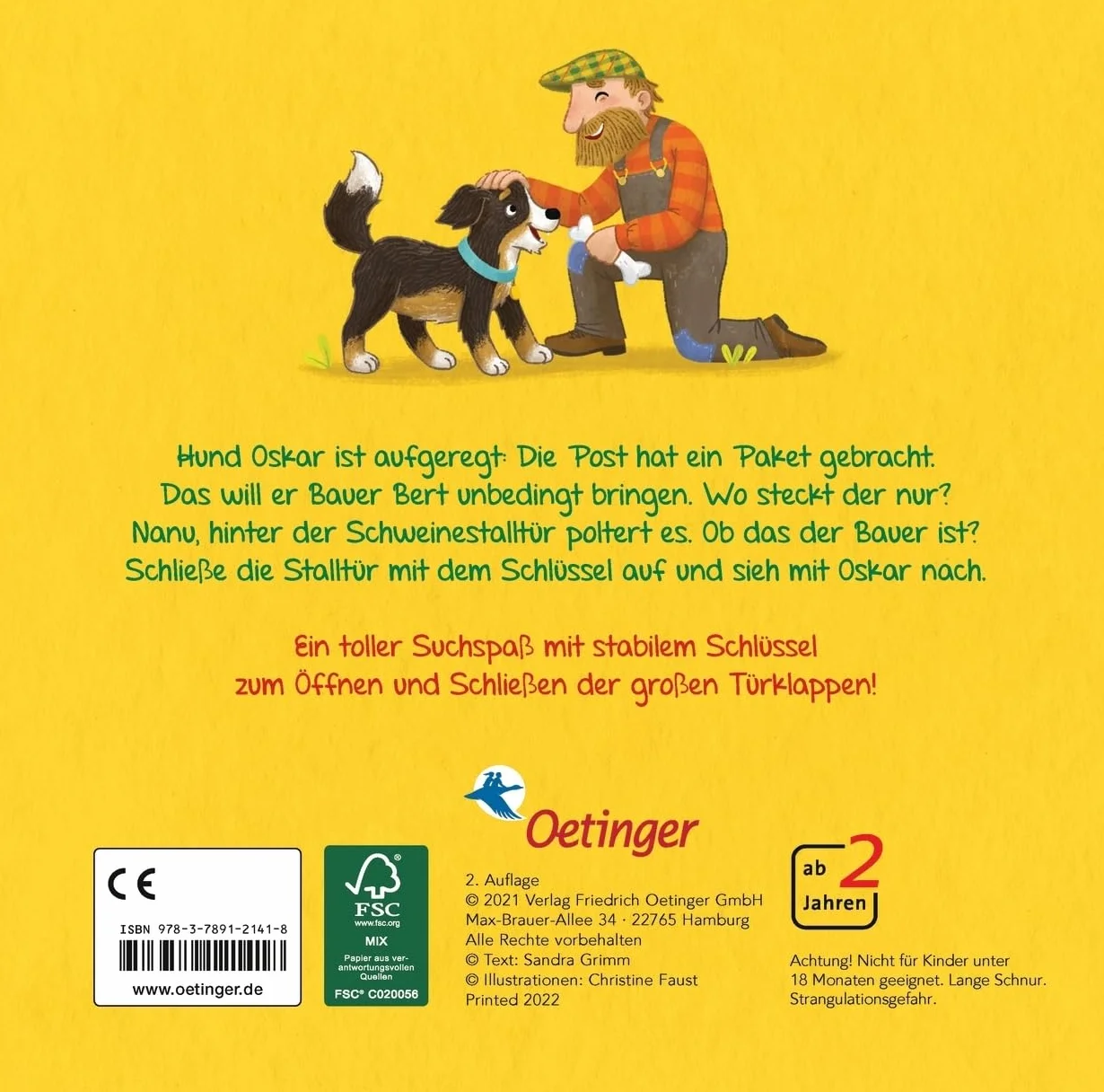Mein erstes Schlüsselbuch. Wo ist Bauer Bert?: Spielbuch mit Schlüssel und Türklappen zum Öffnen für Kinder ab 2 Jahren
