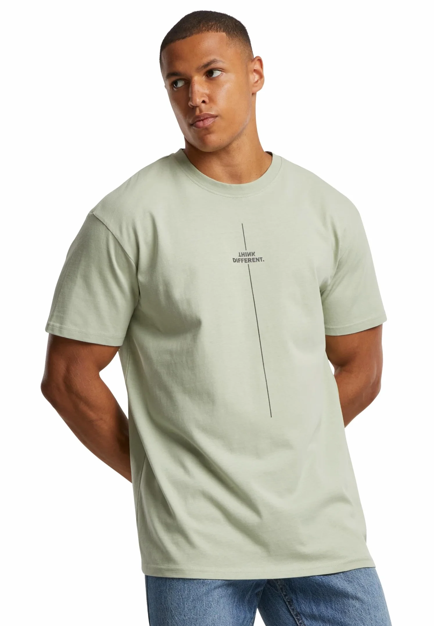 MERCHCODE T-shirt męski, Soft Sage, L