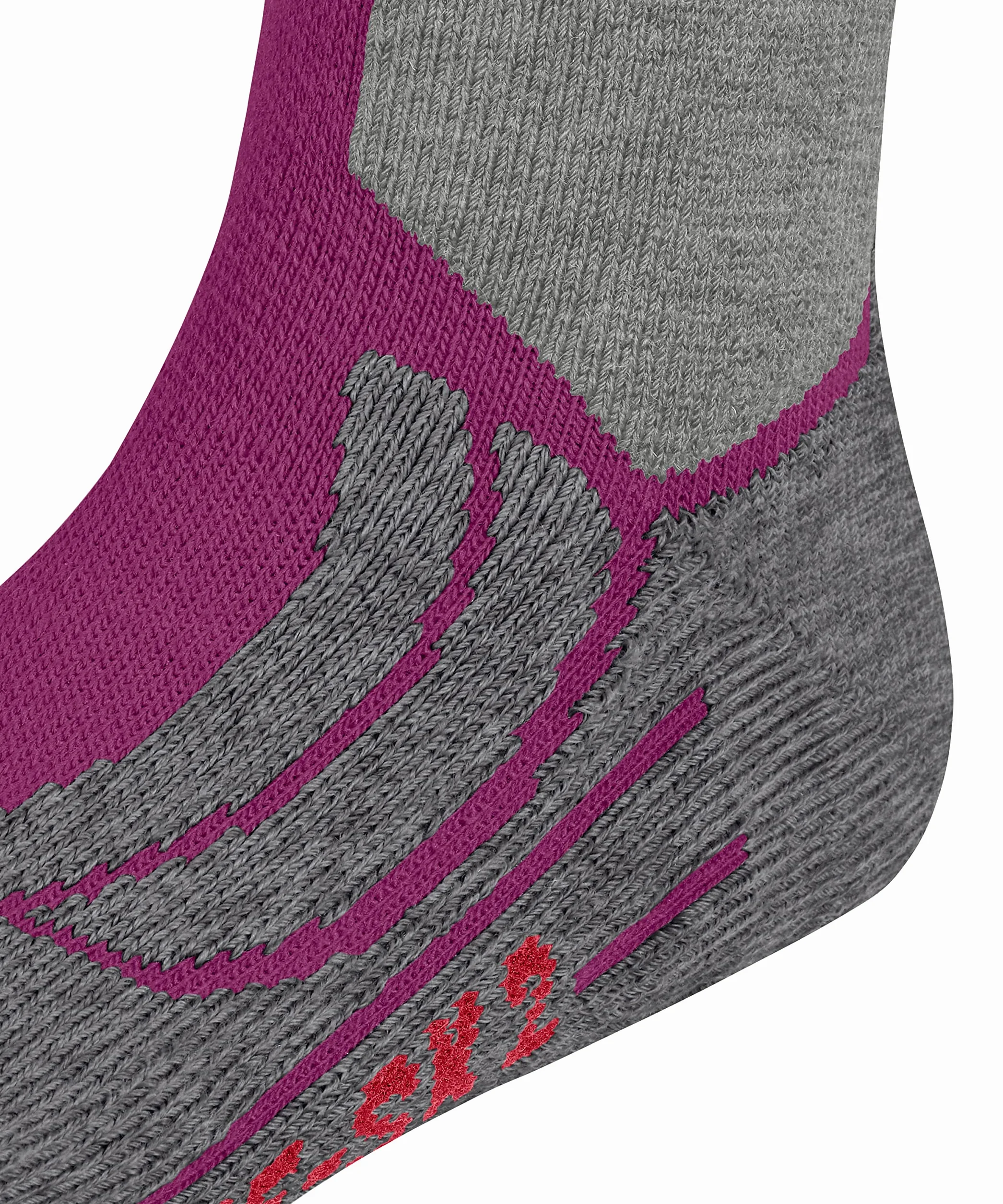 FALKE Uniseks - dzieci Skarpety narciarskie SK2 Intermediate K Kh Wełna ciepłe grube 1 Para, Fioletowy Radiant Orchid 8692, 35-38