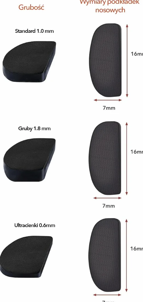 Setex Gecko Grip – Noski Do Okularów (5 Czarnych Par) – Antypoślizgowe Noski Do Okularów, Mikroteksturowane Włókna, Ultra-Mocna Przyczepność I Ultra-Miękkość, Samoprzylepne, 1 × 7 × 16 mm