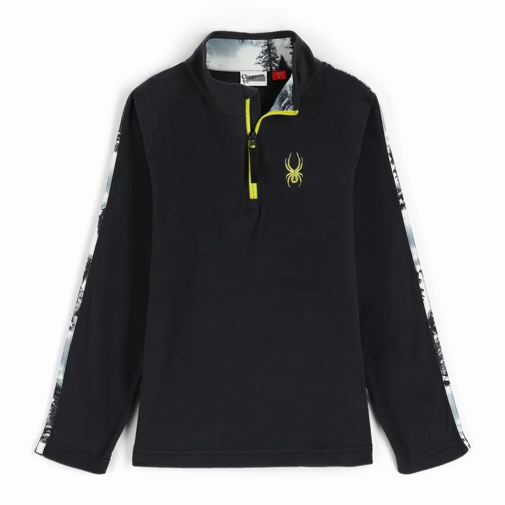 Spyder Młodzieżowa kurtka polarowa Speed Half Zip, Czarny, L