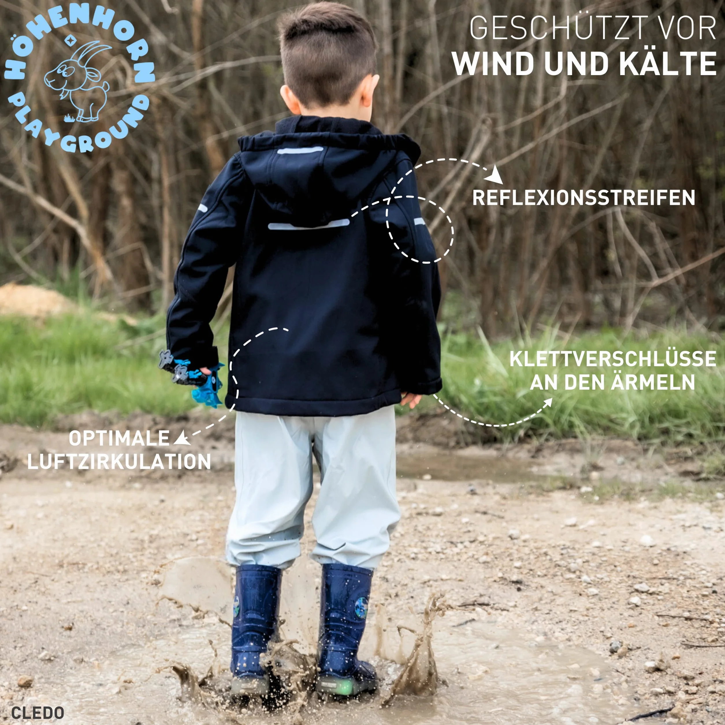 Höhenhorn Cledo dziecięca kurtka softshellowa, kurtka przejściowa, wiatroszczelna, wodoszczelna, oddychająca