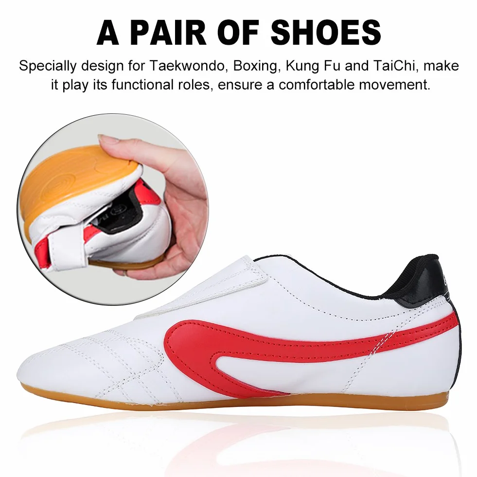 Regun Taekwondo Buty Taekwondo Unisex Boks Kung Fu Tai Chi Sport Buty gimnastyczne dla dzieci Dorosłych, kolorowe, 32 EU