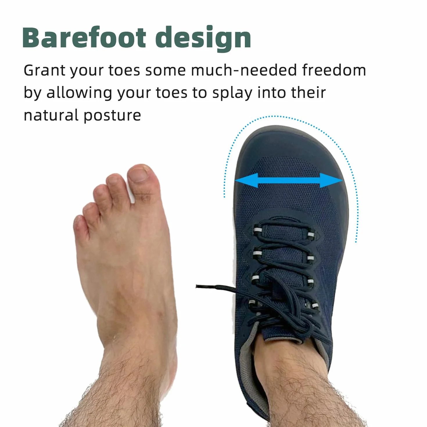 earthinglife Barefoot Grounding Shoe for Earthing Men Women Wide Toe Box Slip On Shoes Breathable Upper Non-Slip Elastic Conductive Outsole Comfortable Walking Shoes