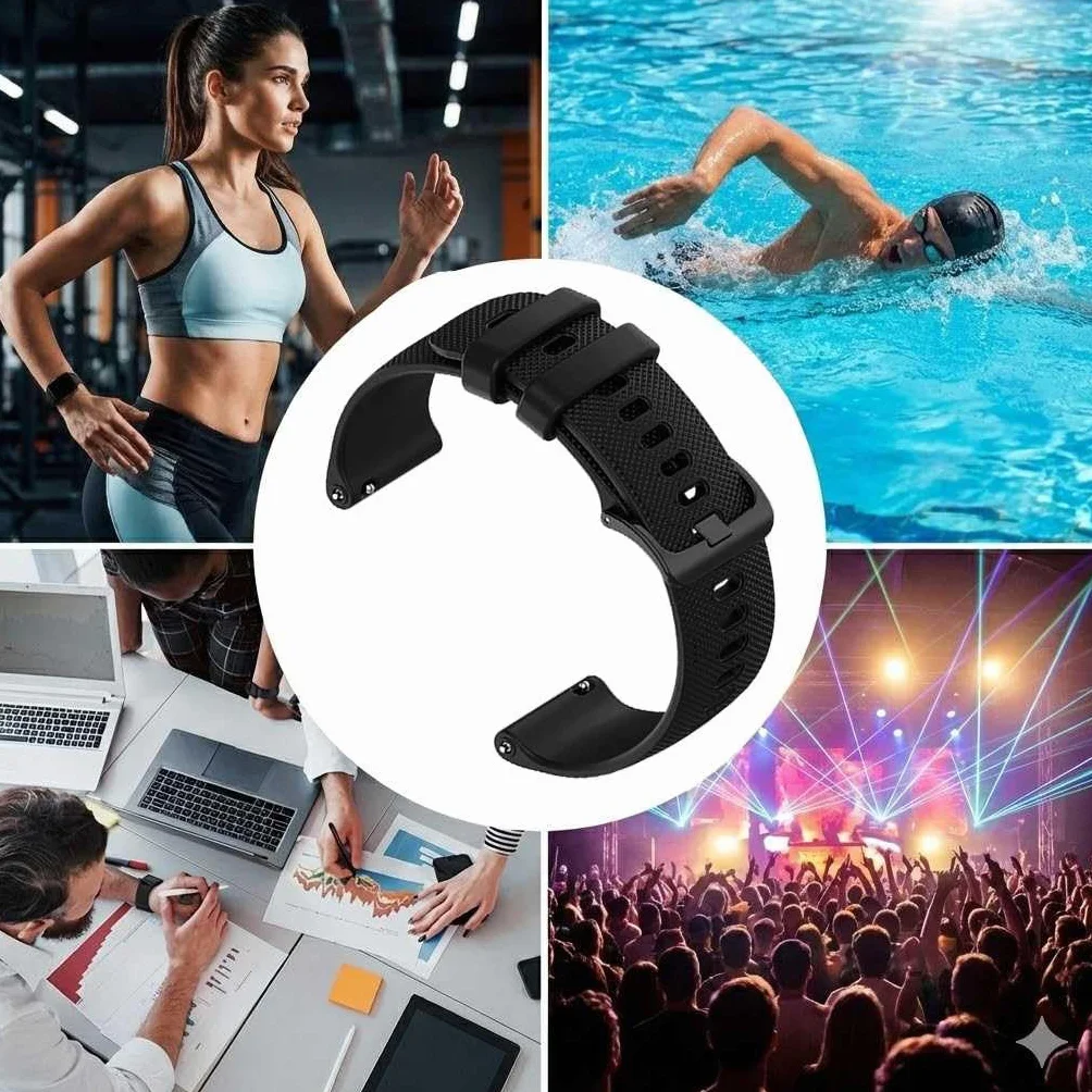 OcioDual Silikonowy pasek do zegarka, szybkie uwalnianie, kompatybilny z uniwersalnymi modelami 20mm-22mm-18mm, unisex