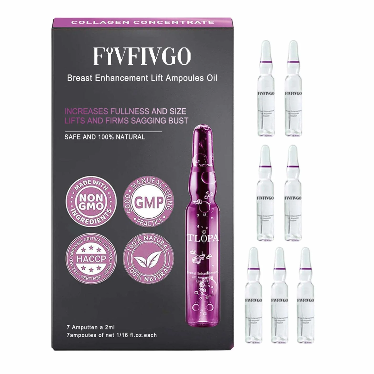 Wzmacniacze piersi,7 szt. Olejek do pompowania piersi | Wzrost piersi poprawia wch?anianie sk?adników od?ywczych, pog? ?bia meridiany-codzienne u?ycie w sklepie kosmetycznym, spa, salonie