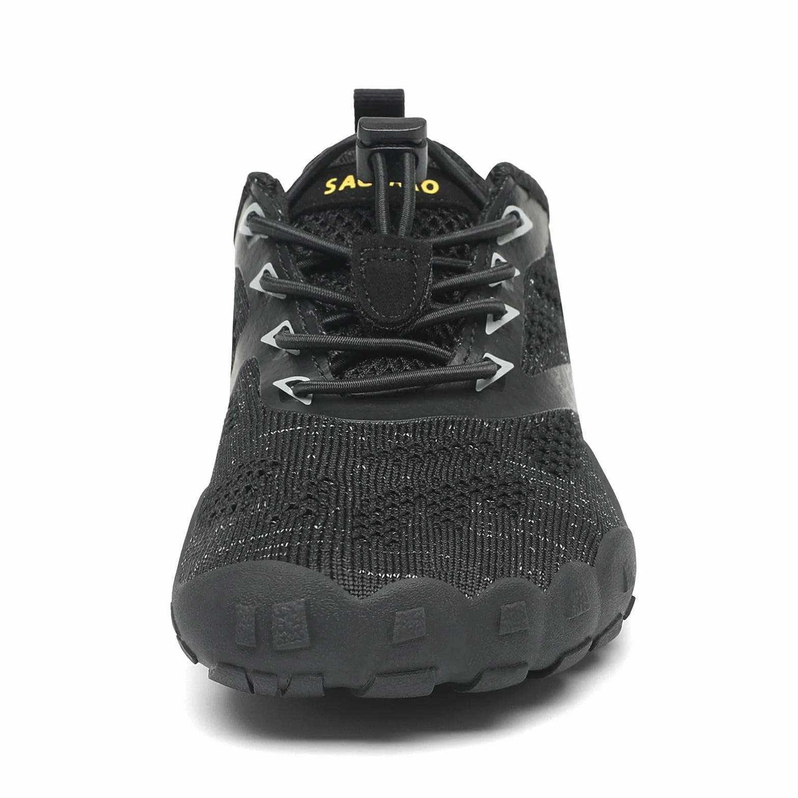 SAGUARO Dziecięce buty do noszenia bez skarpet, oddychające, antypoślizgowe, lekkie, miękkie buty sportowe, buty do biegania, rozmiary 24-36, czarny, 25 EU