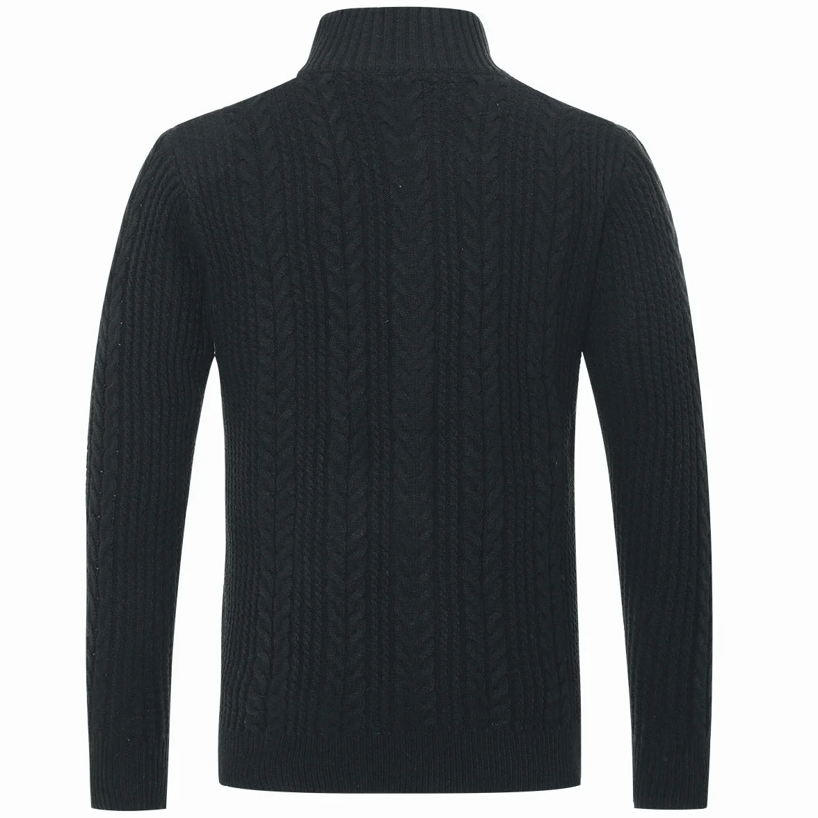 Allthemen Męski dzianinowy kardigan gruby sweter rozpinany kardigany klasyczny stójka długi rękaw na co dzień ciepła bluza