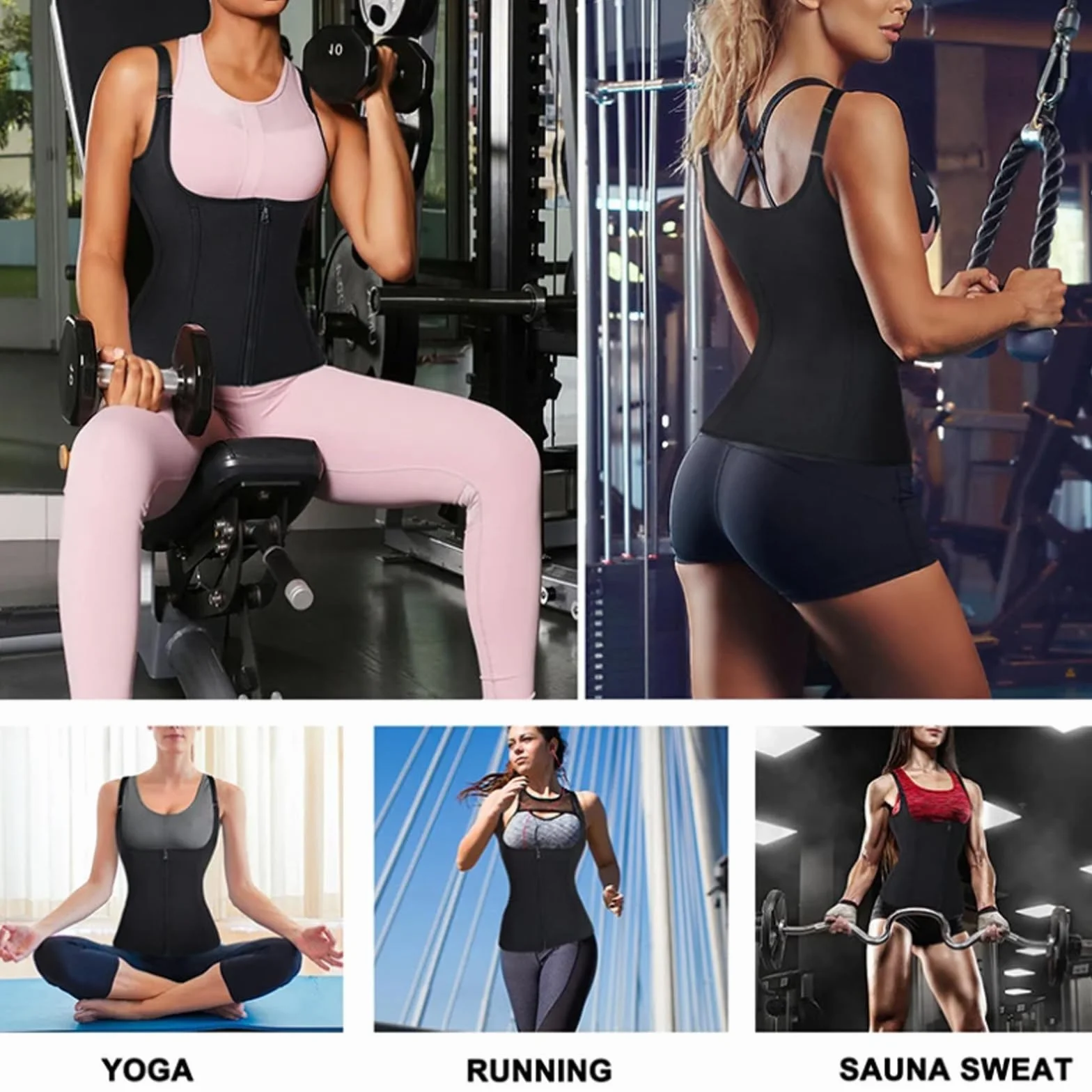 DKDDSSS Trener talii, damski gorset do trenera talii, modelujący sylwetkę, wyszczuplający brzuch, modelujący sylwetkę, z regulowanymi ramiączkami, czarny, Czarny, L