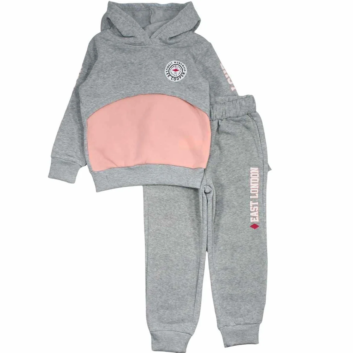 Lee Cooper Jogging dla dziewczyn, wygodne i stylowe ubrania, nowoczesny design dla dzieci, Szary, rozmiar uniwersalny