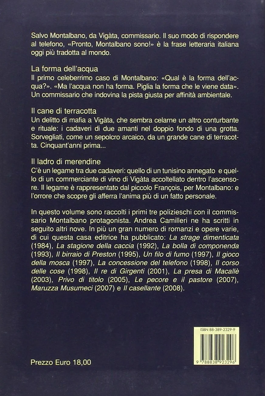 Il commissario Montalbano. Le prime indagini: La forma dell'acqua-Il cane di terracotta-Il ladro di merendine