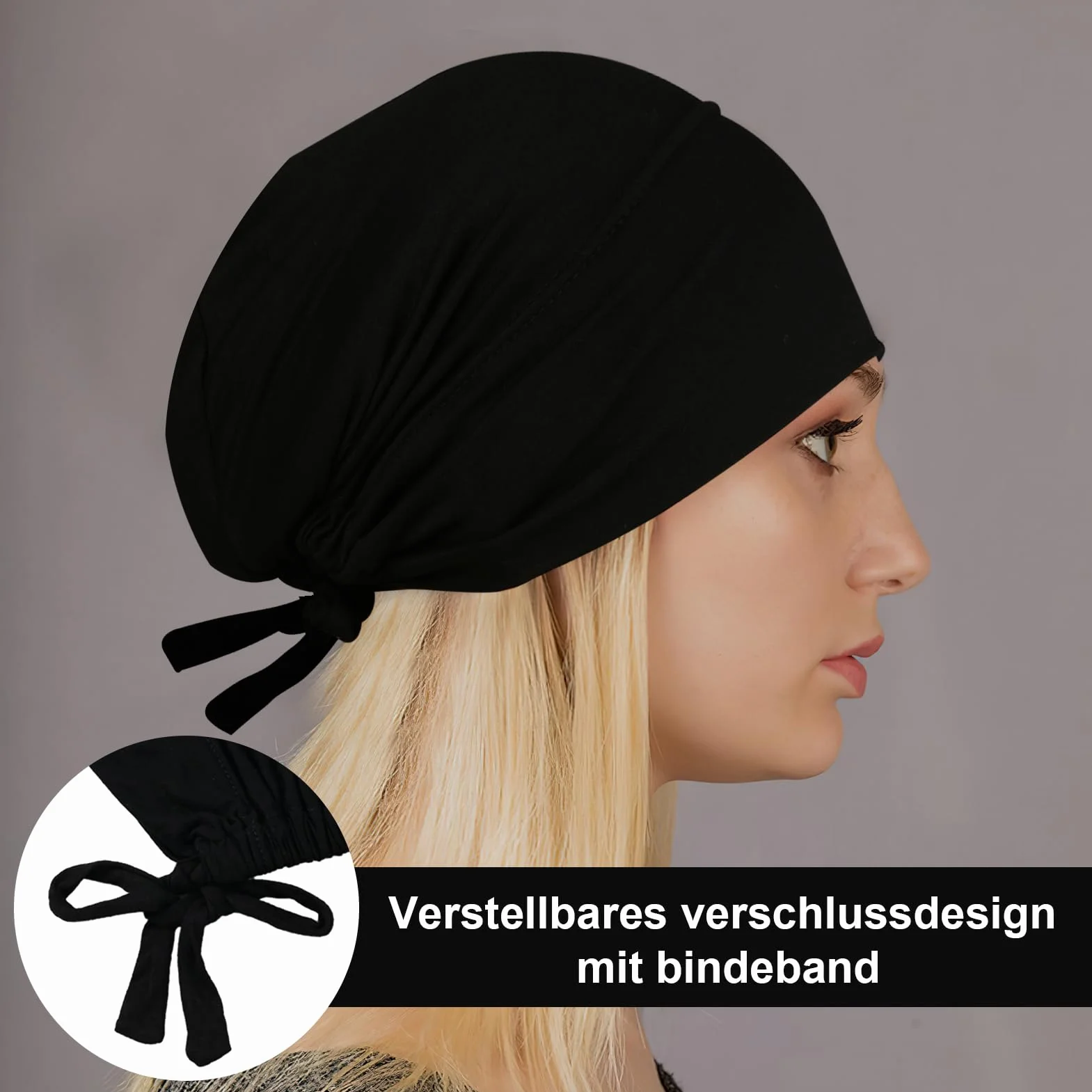 3 sztuki hidżabowych chustek na głowę dla kobiet, czapka turbanowa, islamski muzułmański szal hidżab z tie back, elastyczna, oddychająca czapka hidżab nakrycie głowy, chemia chusta na głowę czapka do