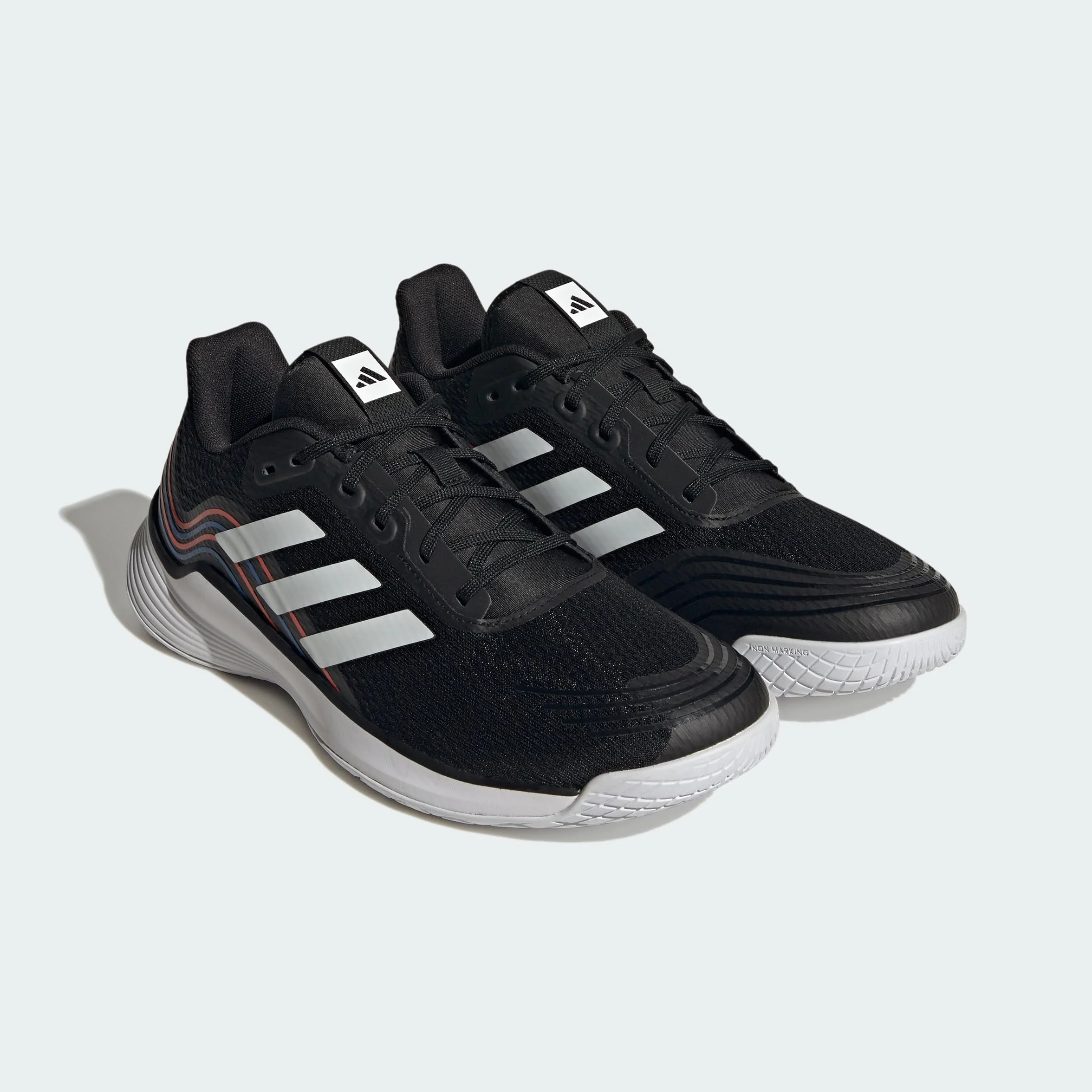 adidas Mężczyźni Novaflight Volleyball Shoes, Core Black/Cloud White/Solar Red, 46 EU