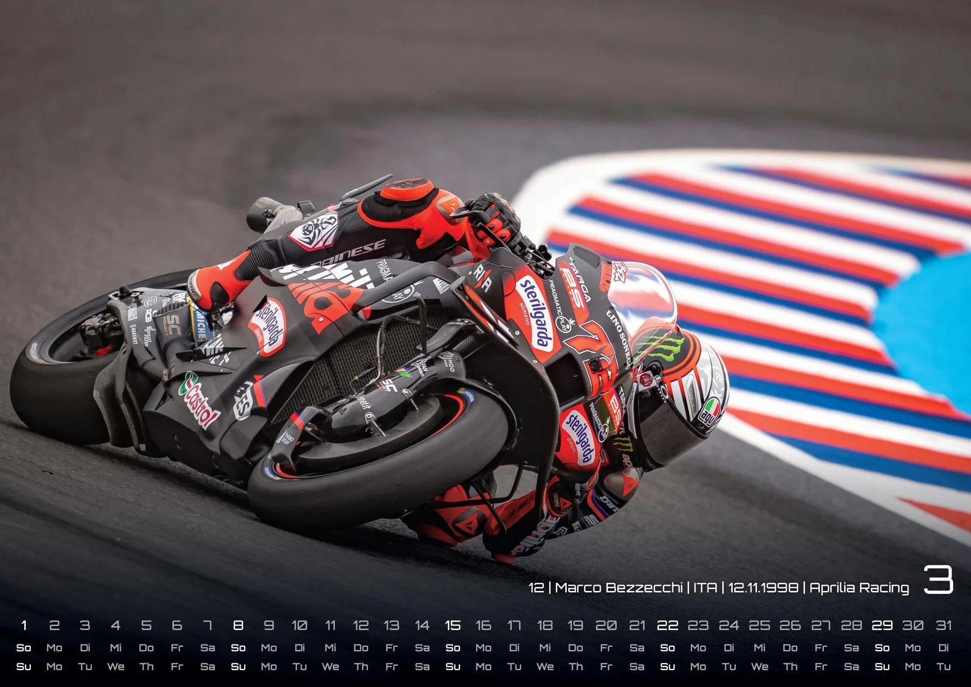 Motorrad Grand Prix 2026 - Kalender | MotoGP DIN A3: Der Wandkalender für alle Zweirad-Verrückten und Fans der MotoGP für das Jahr 2026 im Format DIN A3 (ca. 42 x 30 cm)!