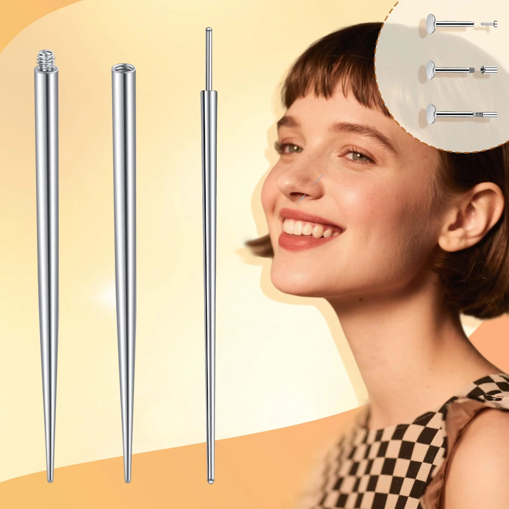 MODRSA Piercing-Taper Piercing-Ball Grabber Narzędzie do zmiany: Nos, wargi, Tragus, Piercing do zmiany biżuterii, 16, 18, 20G
