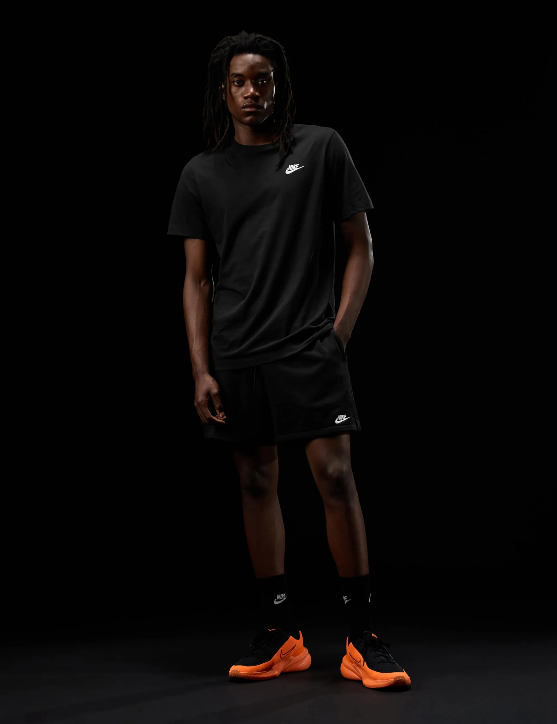 Nike Mężczyźni Sportswear Club Koszulka, Czarny/Biały, XXL
