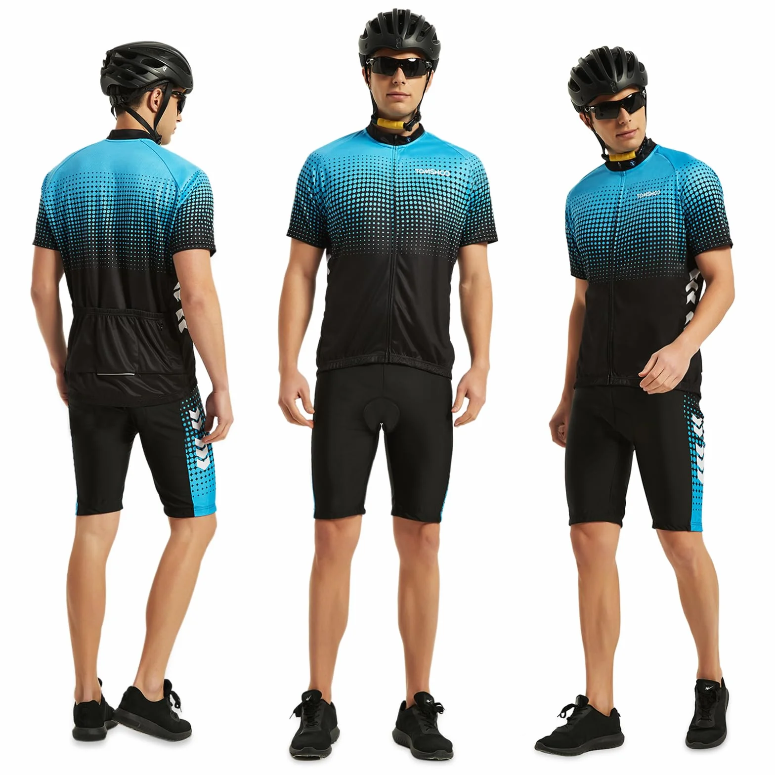 odzież rowerowa dla mężczyzn, letnie krótkie garnitury, zestaw rowerowy koszulka rowerowa z żelowymi spodenkami do jazdy 5D, szybkoschnąca, oddychająca koszulka rowerowa, zestaw do uprawiania