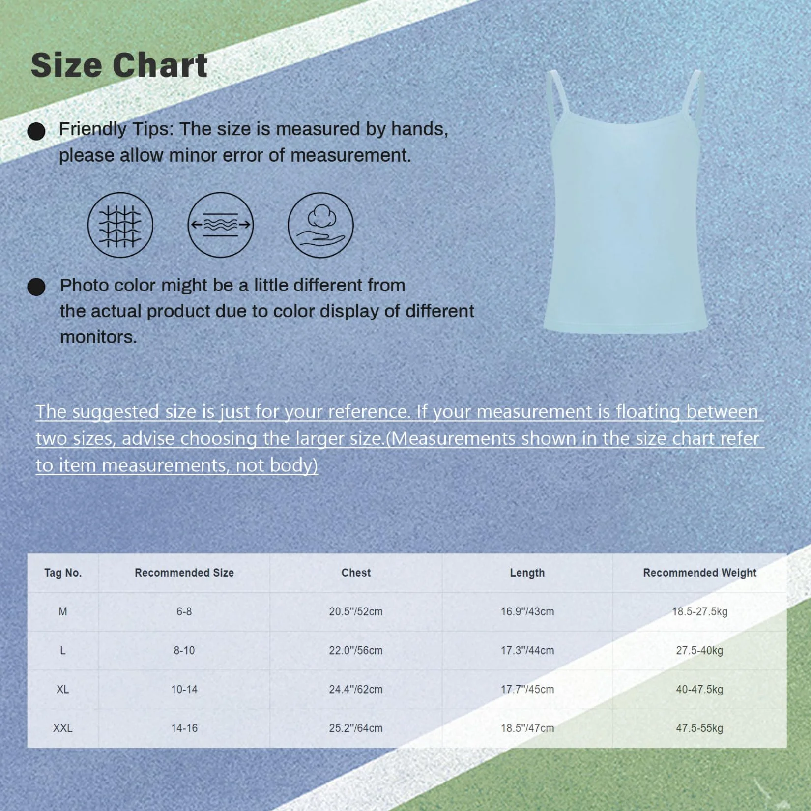 Jugaoge Dziewczęcy letni tank top z ramiączkami Basic jednokolorowe podkoszulki bawełniane koszule podkoszulki podkoszulki podkoszulki podkoszulek