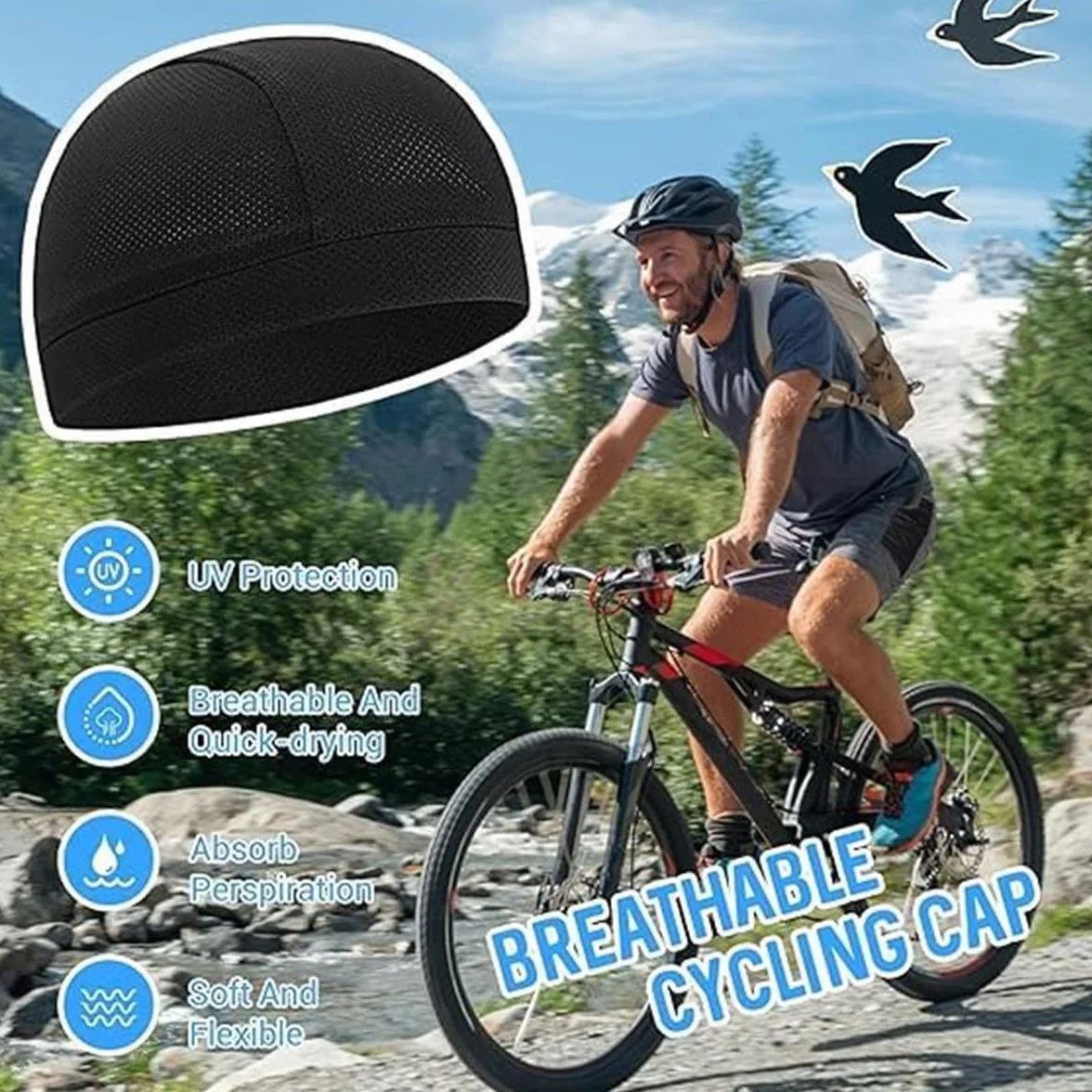 2 sztuki czapki rowerowej dla mężczyzn, letnia czapka rowerowa, pod kask, do jazdy na rowerze, sportów motocyklowych, biegania i baseballu, 2 sztuki