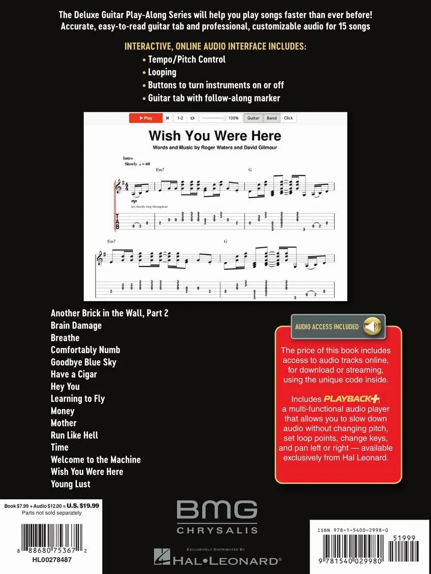 Pink Floyd: Deluxe Guitar Play-Along Volume 11 (Book/Online Audio)