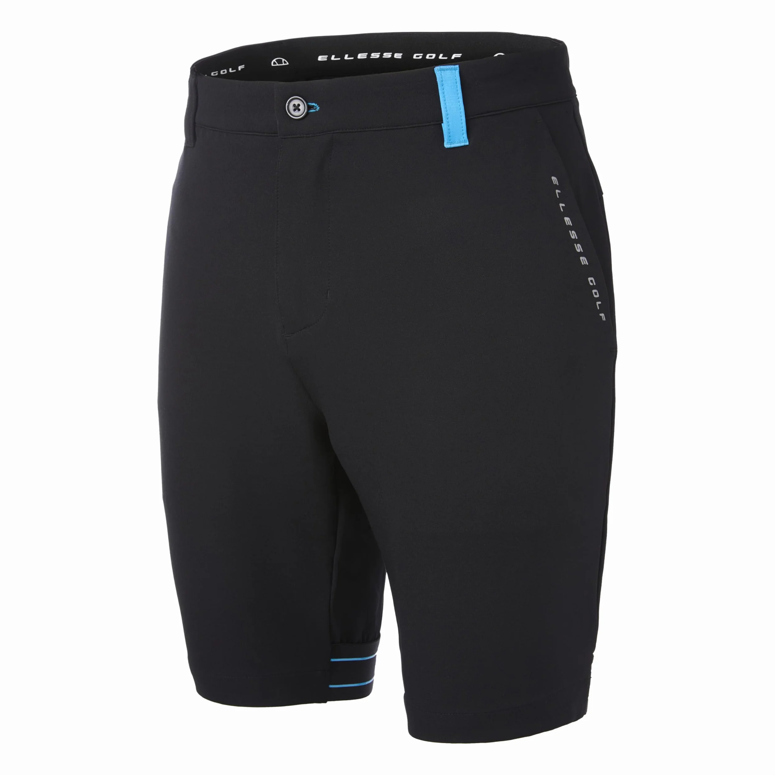 ELLESSE Fabbri męskie spodenki golfowe Regular Fit, Czarny/niebieski, 32W